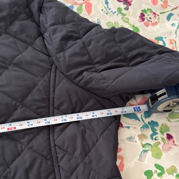 Navy Quilted Jacket Mid Length XL - Picture 8 of 9